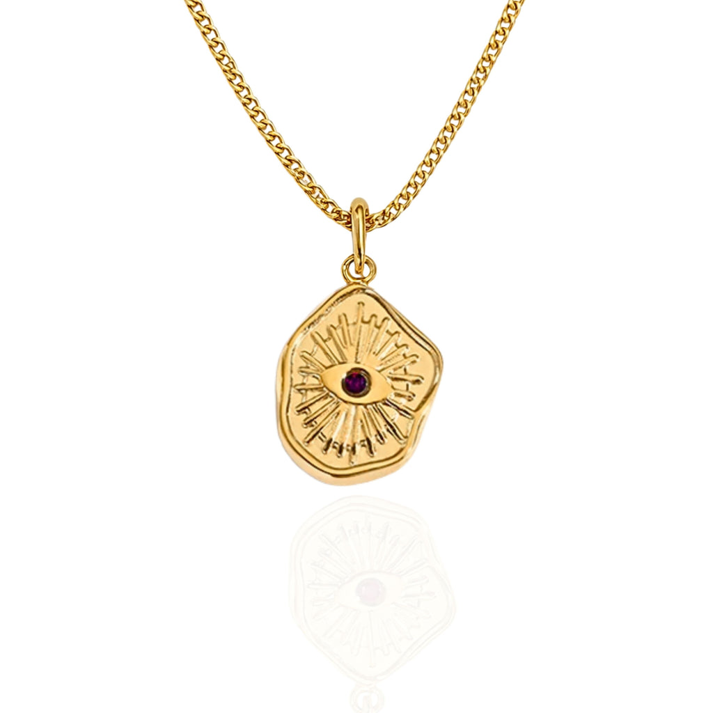 evil eye gemstone necklace