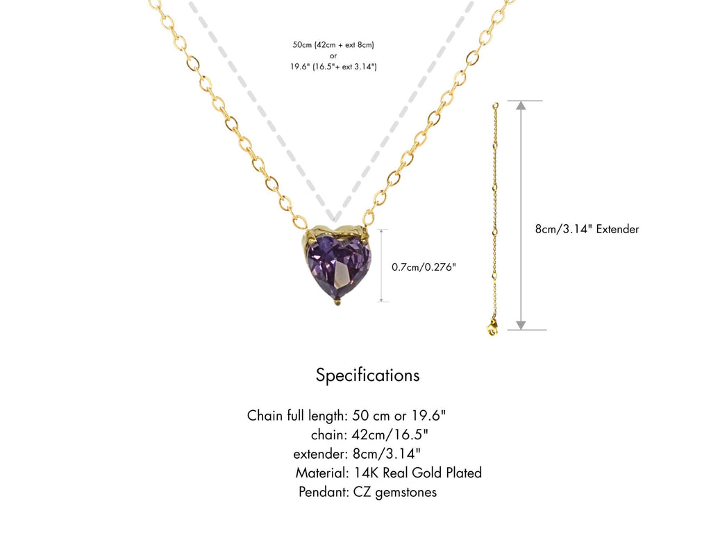 Heart Amethyst - February