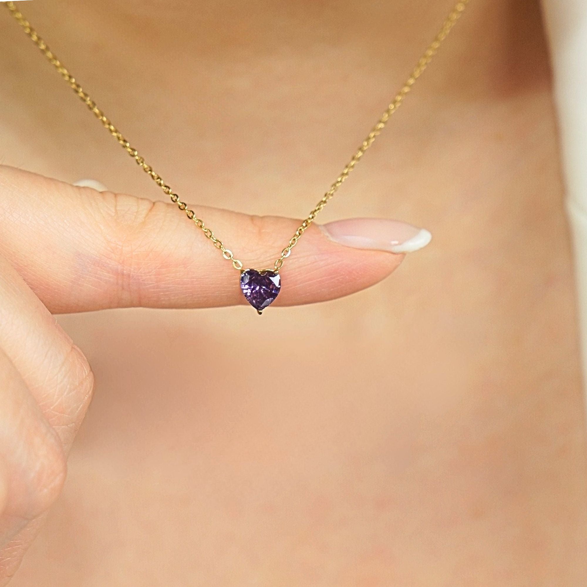 Heart Amethyst - February