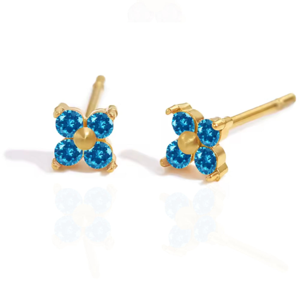 ivy flower earrings