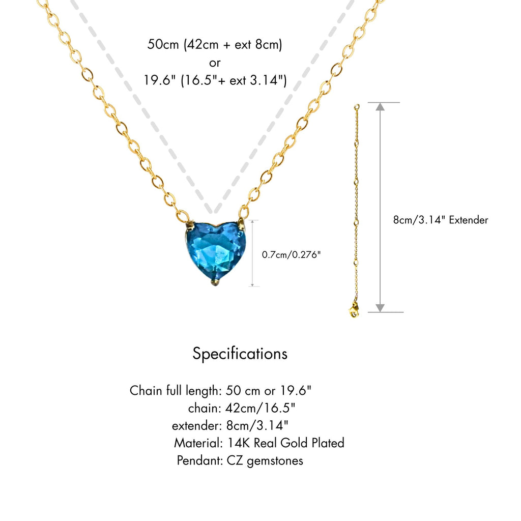 Heart Aquamarine - March