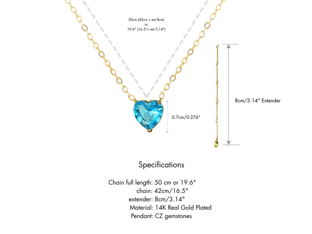 Heart Blue Topaz - December