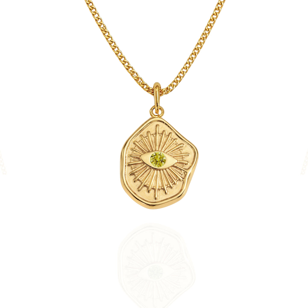 evil eye gemstone necklace
