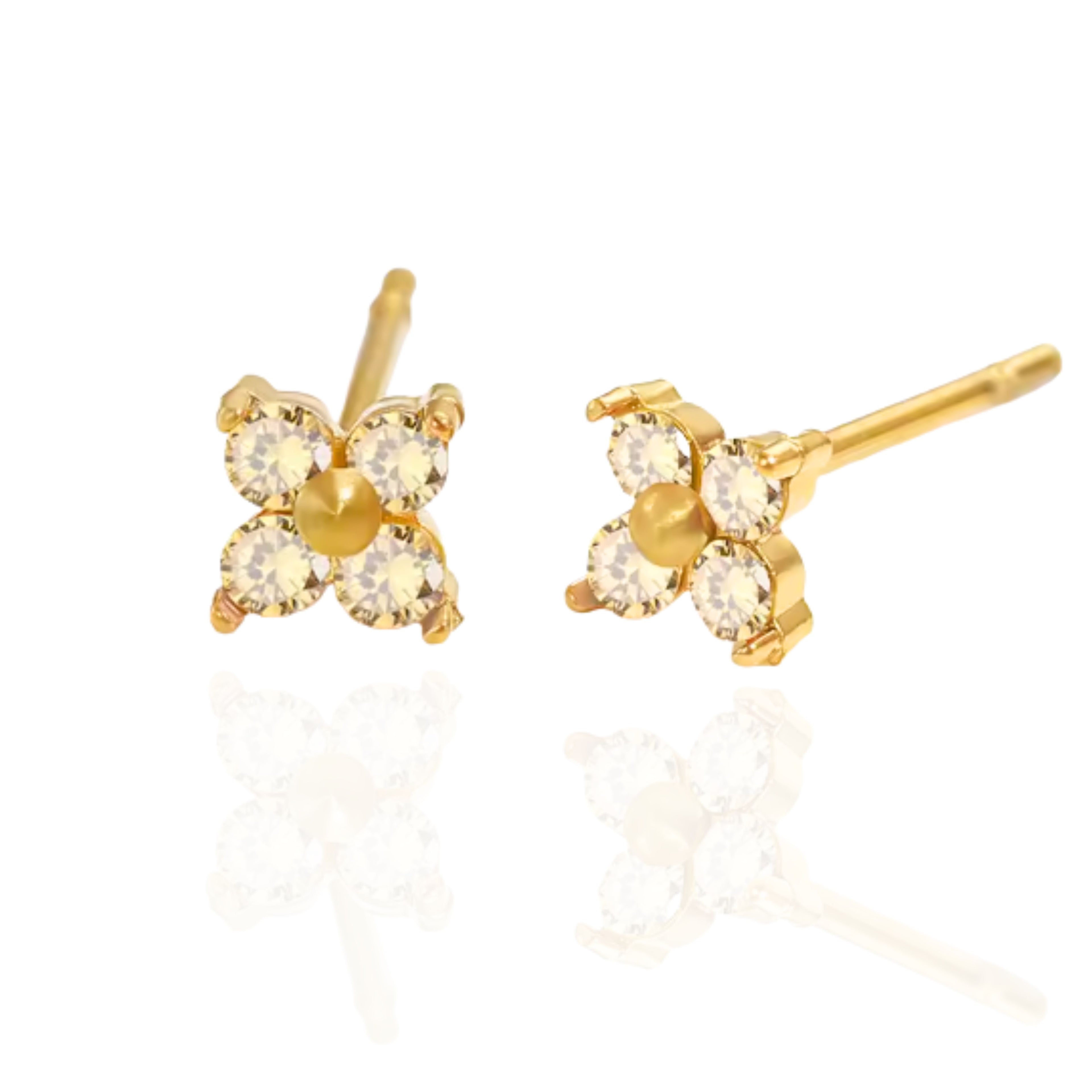 ivy flower earrings