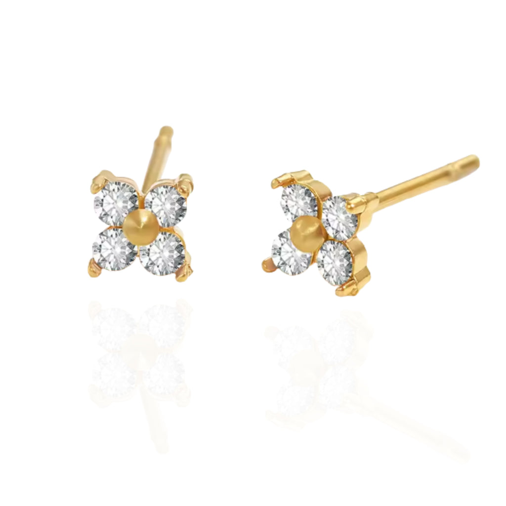 ivy flower earrings