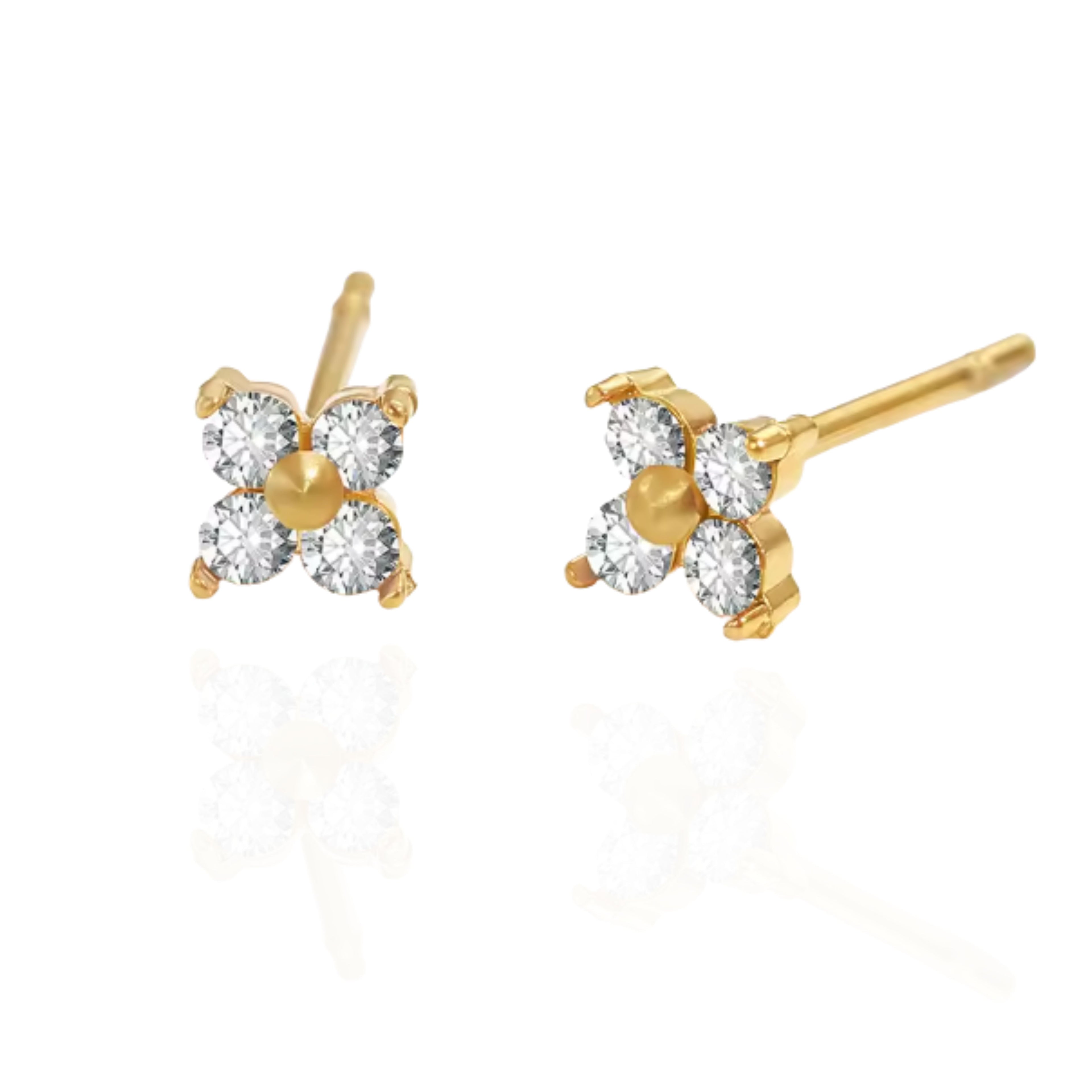 ivy flower earrings