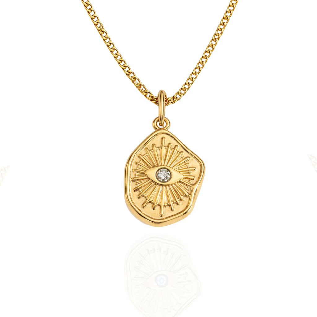 evil eye gemstone necklace