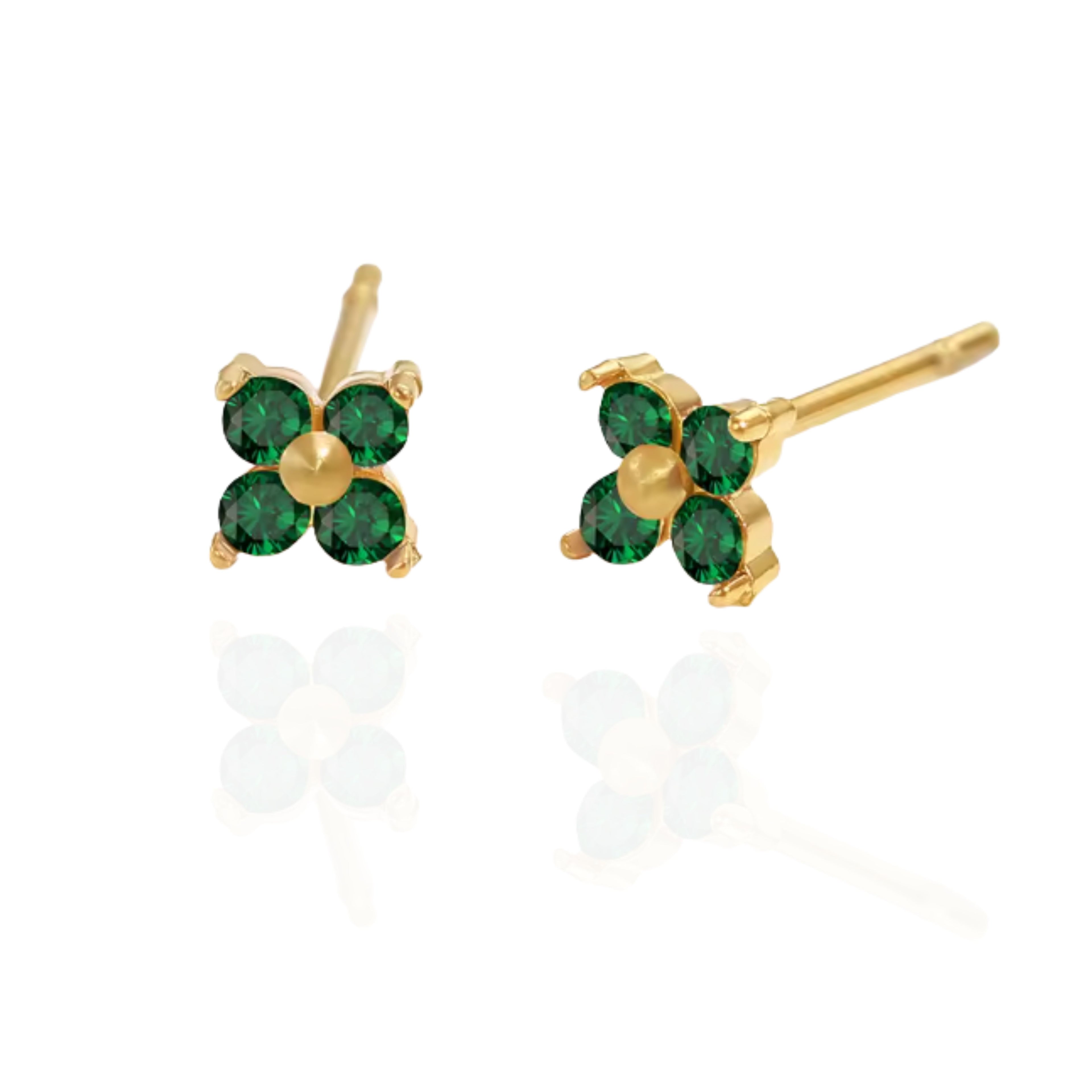 ivy flower earrings