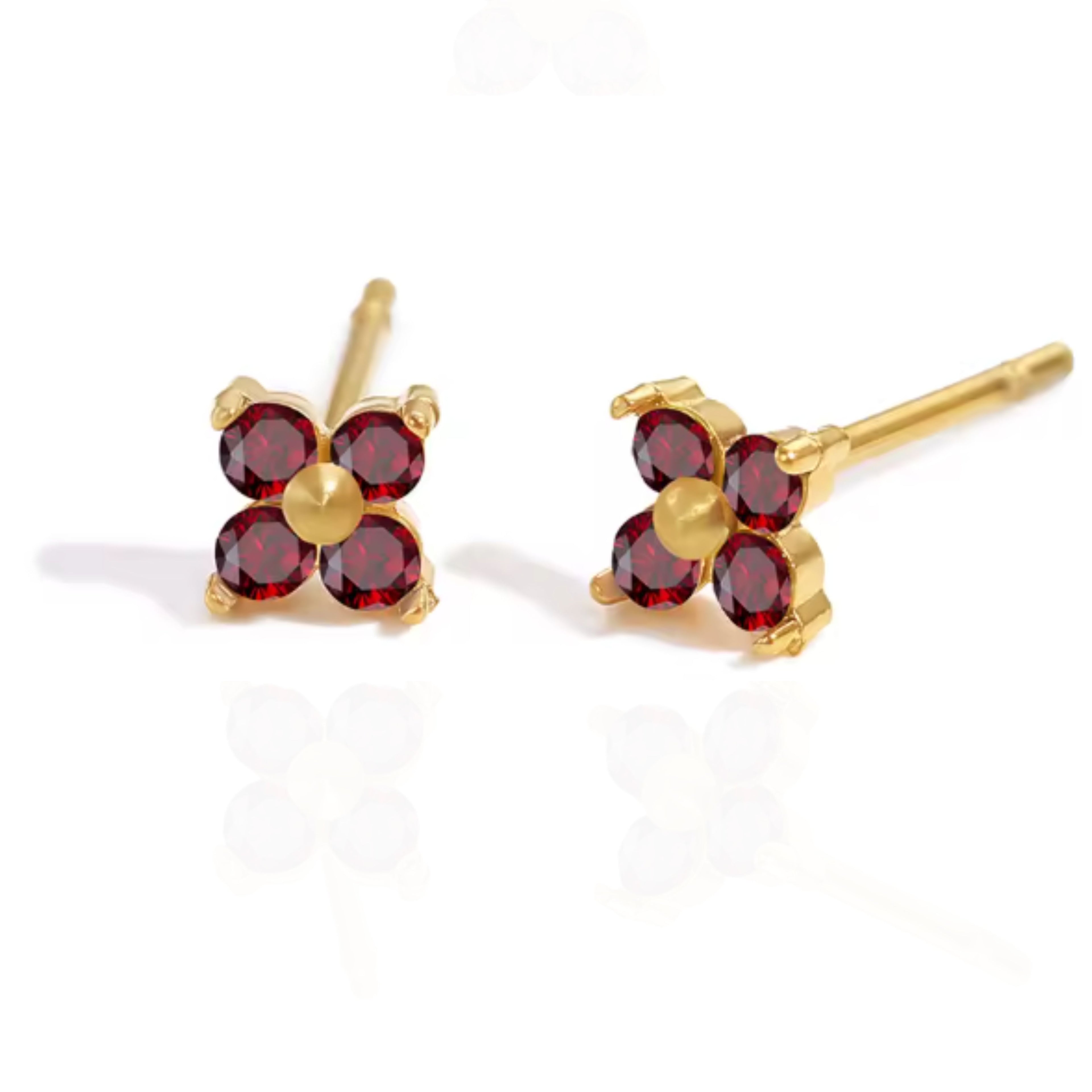 ivy flower earrings