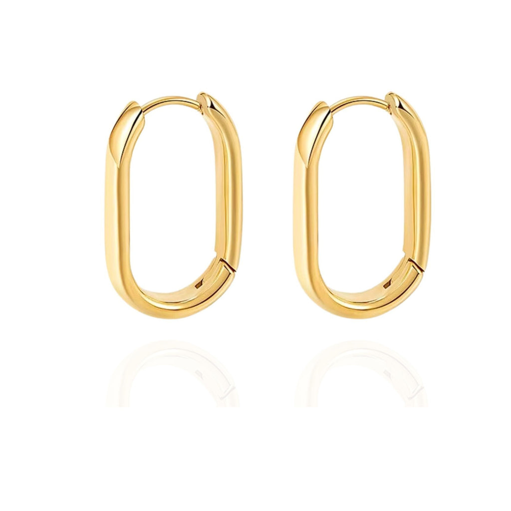 14K Gold Minimalist Hoop Earrings