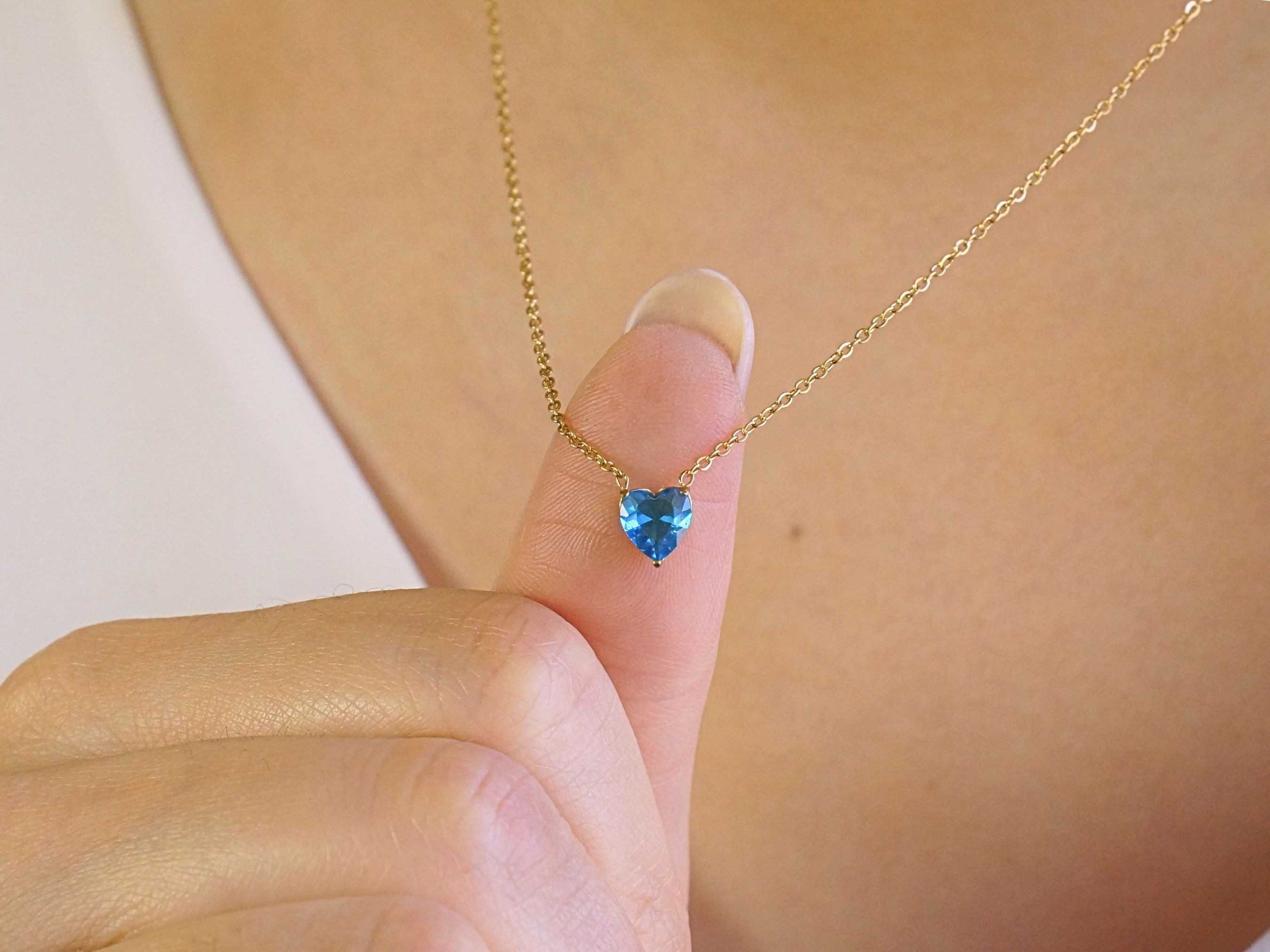 Heart Blue Topaz - December