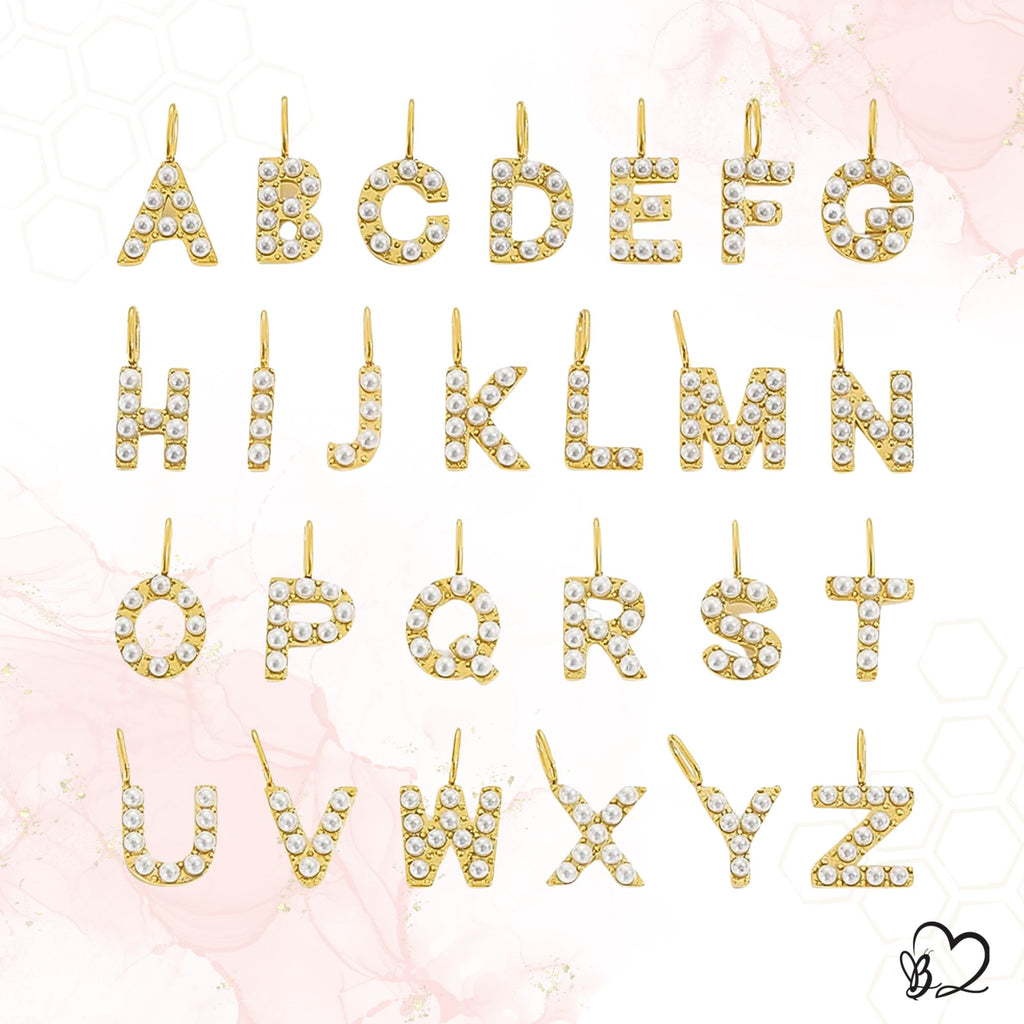 Custom Pearl Initial Necklace with Birthstone