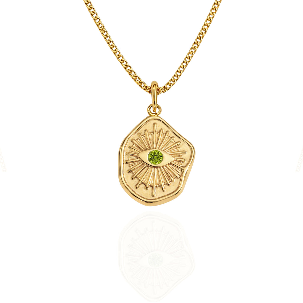 evil eye gemstone necklace