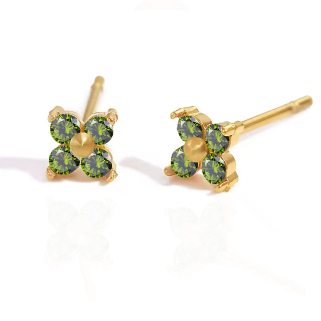 ivy flower earrings