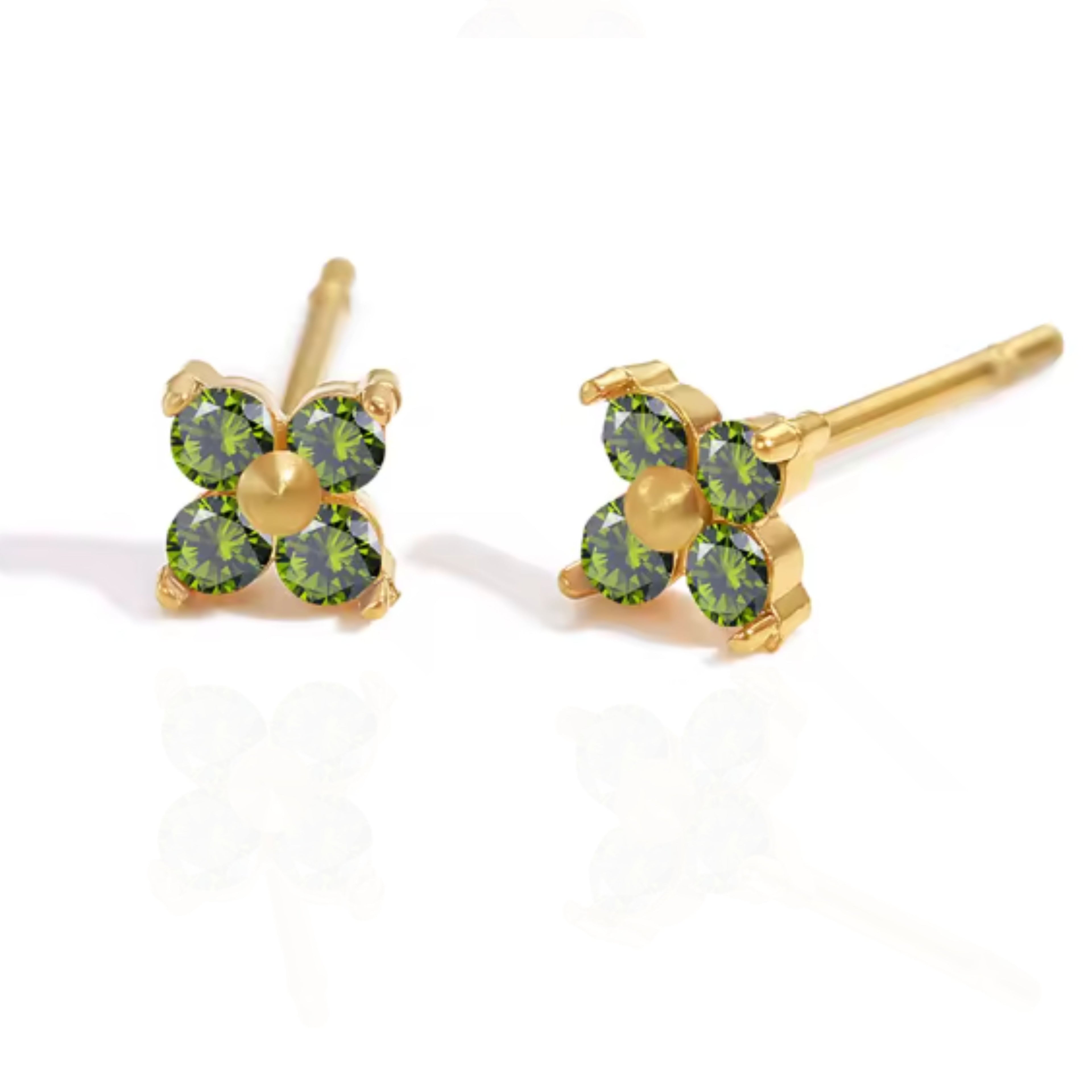 ivy flower earrings