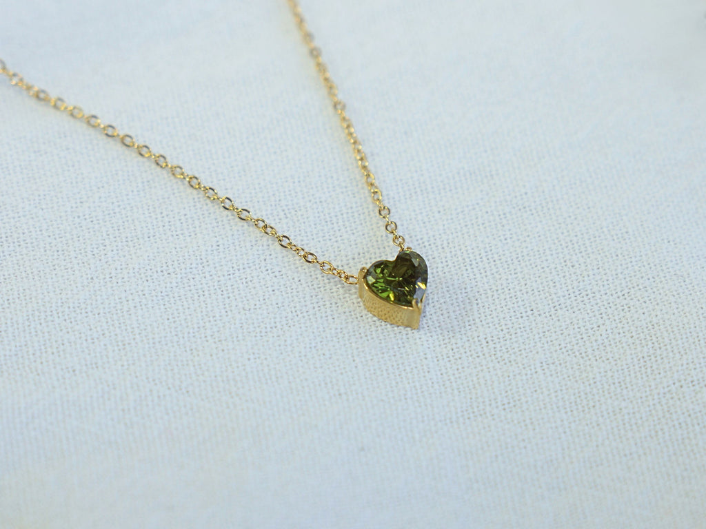 Heart Peridot - August