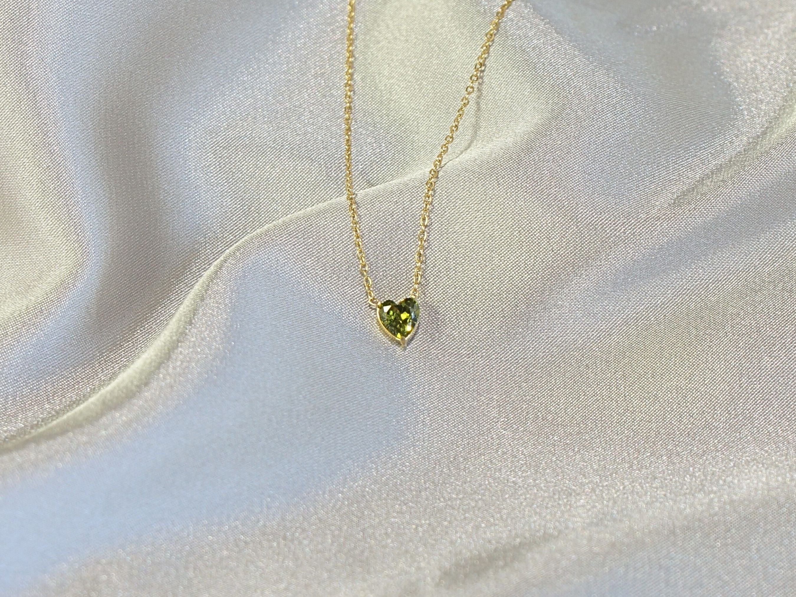 Heart Peridot - August