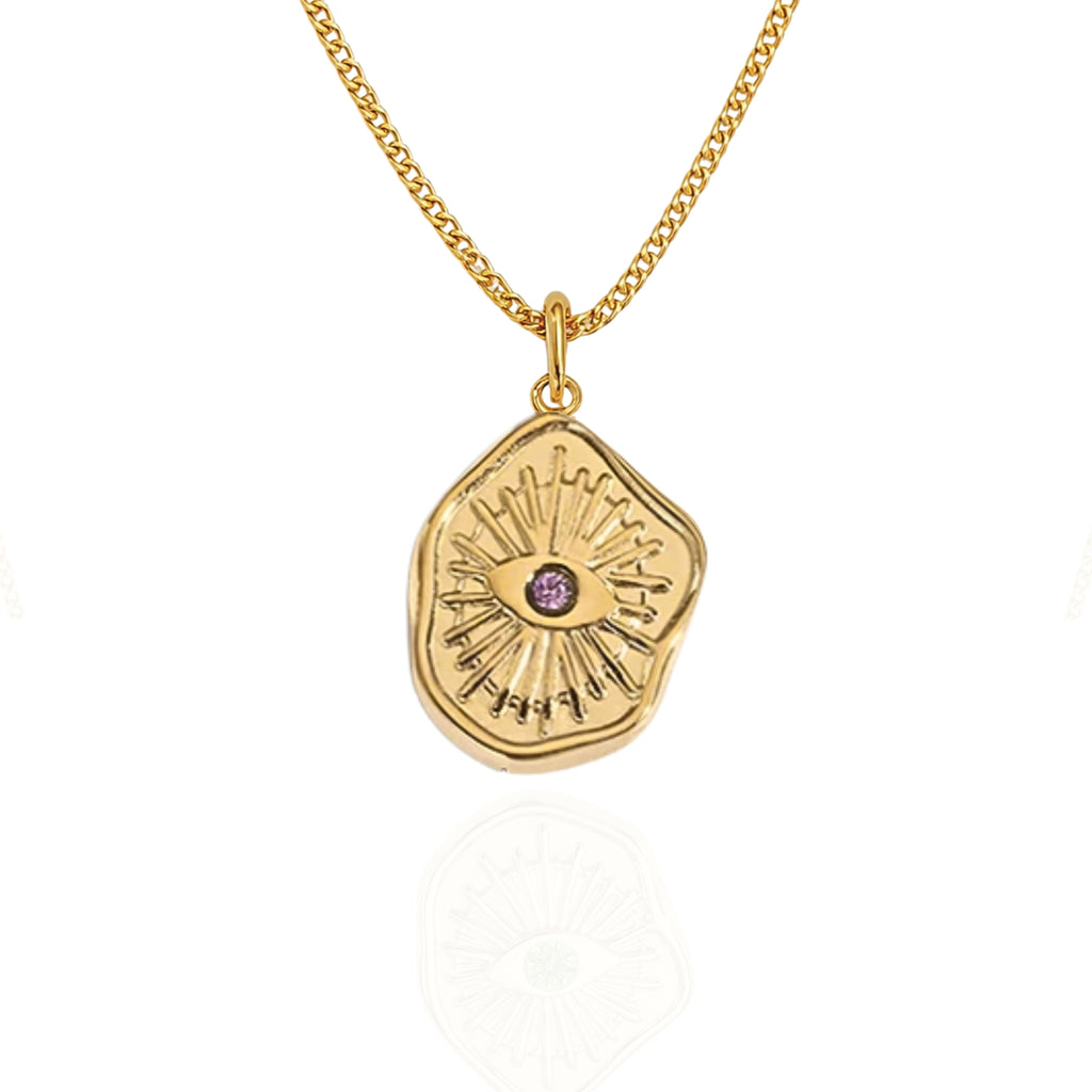 evil eye gemstone necklace