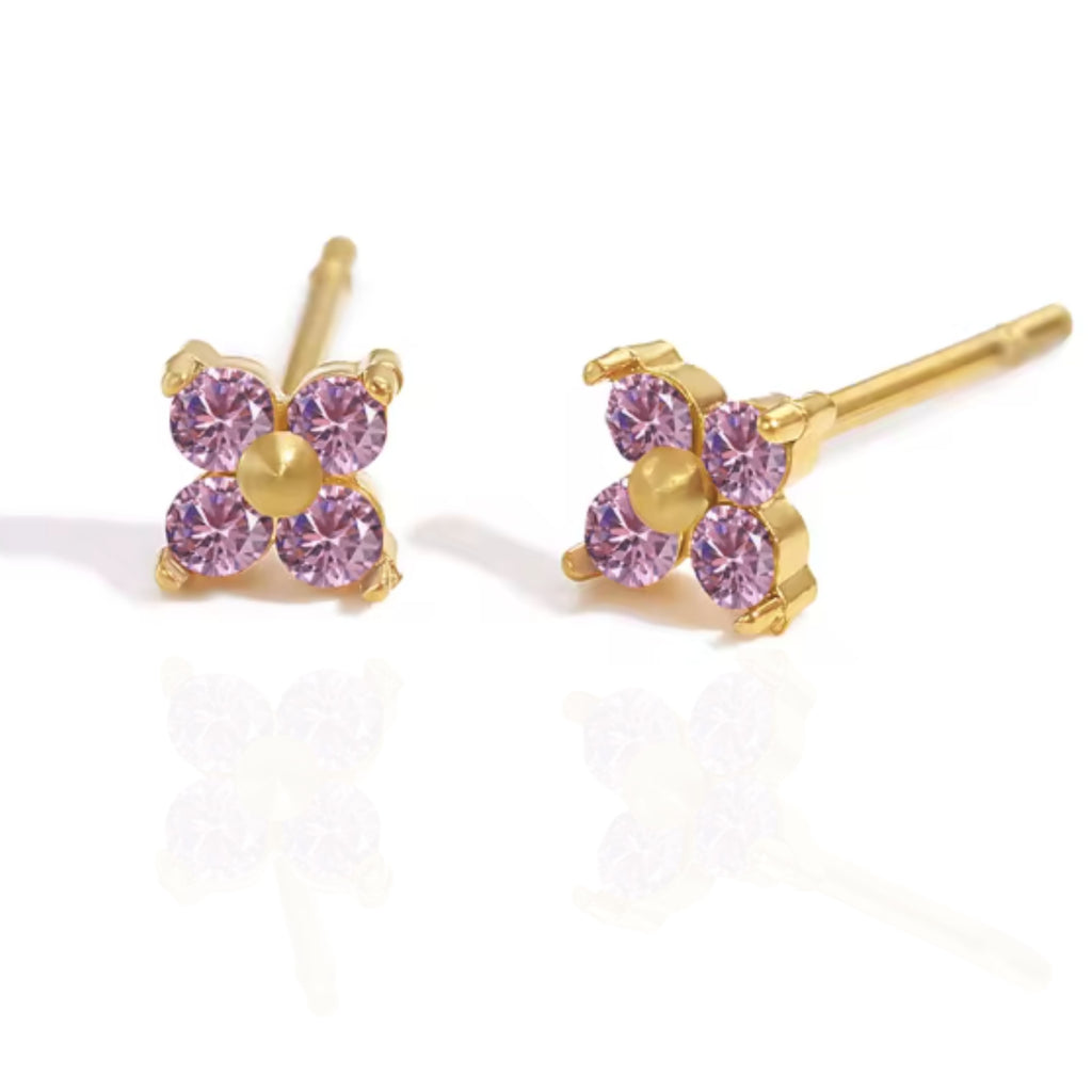 ivy flower earrings