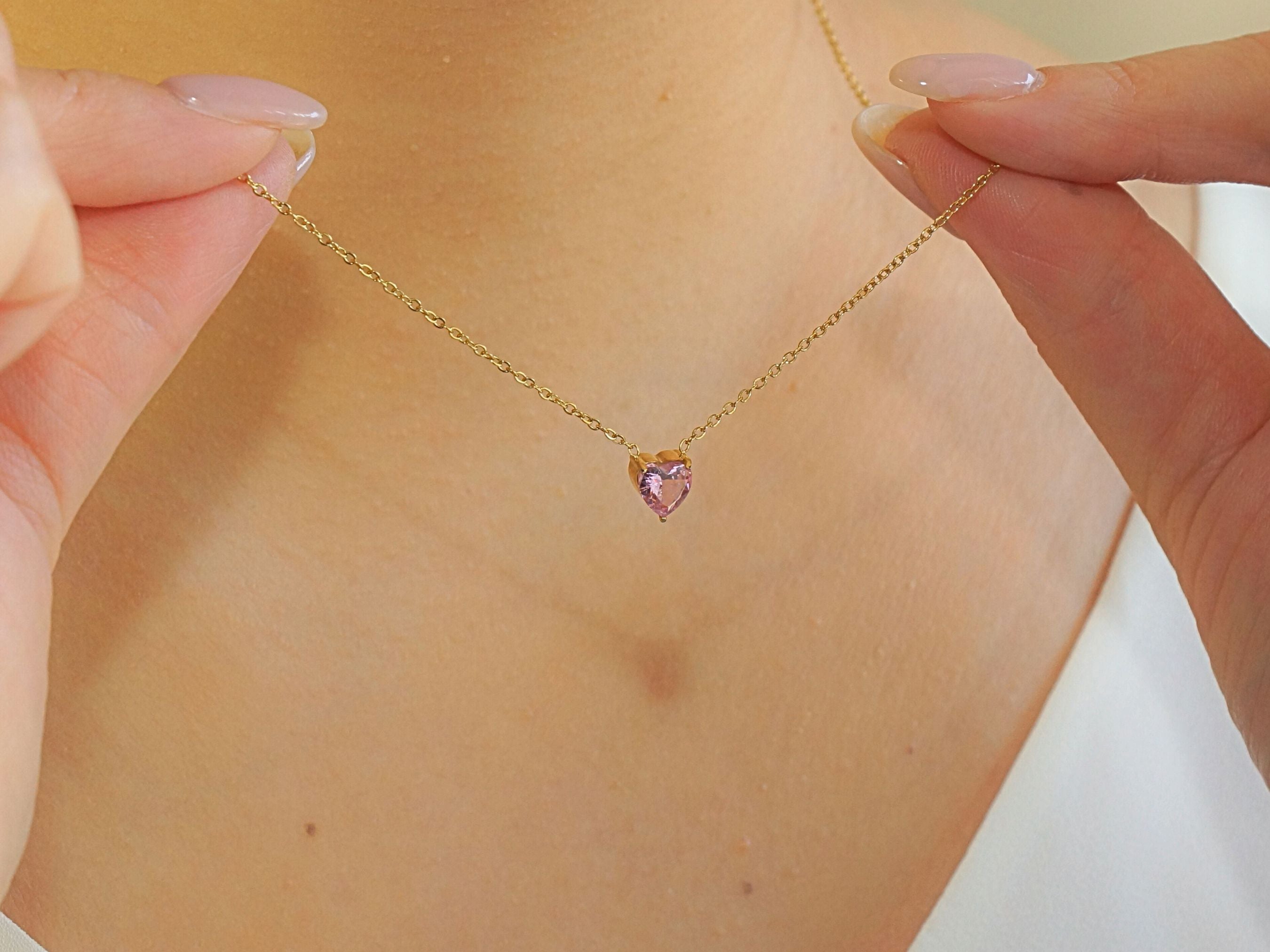 Heart Pink Tourmaline - October