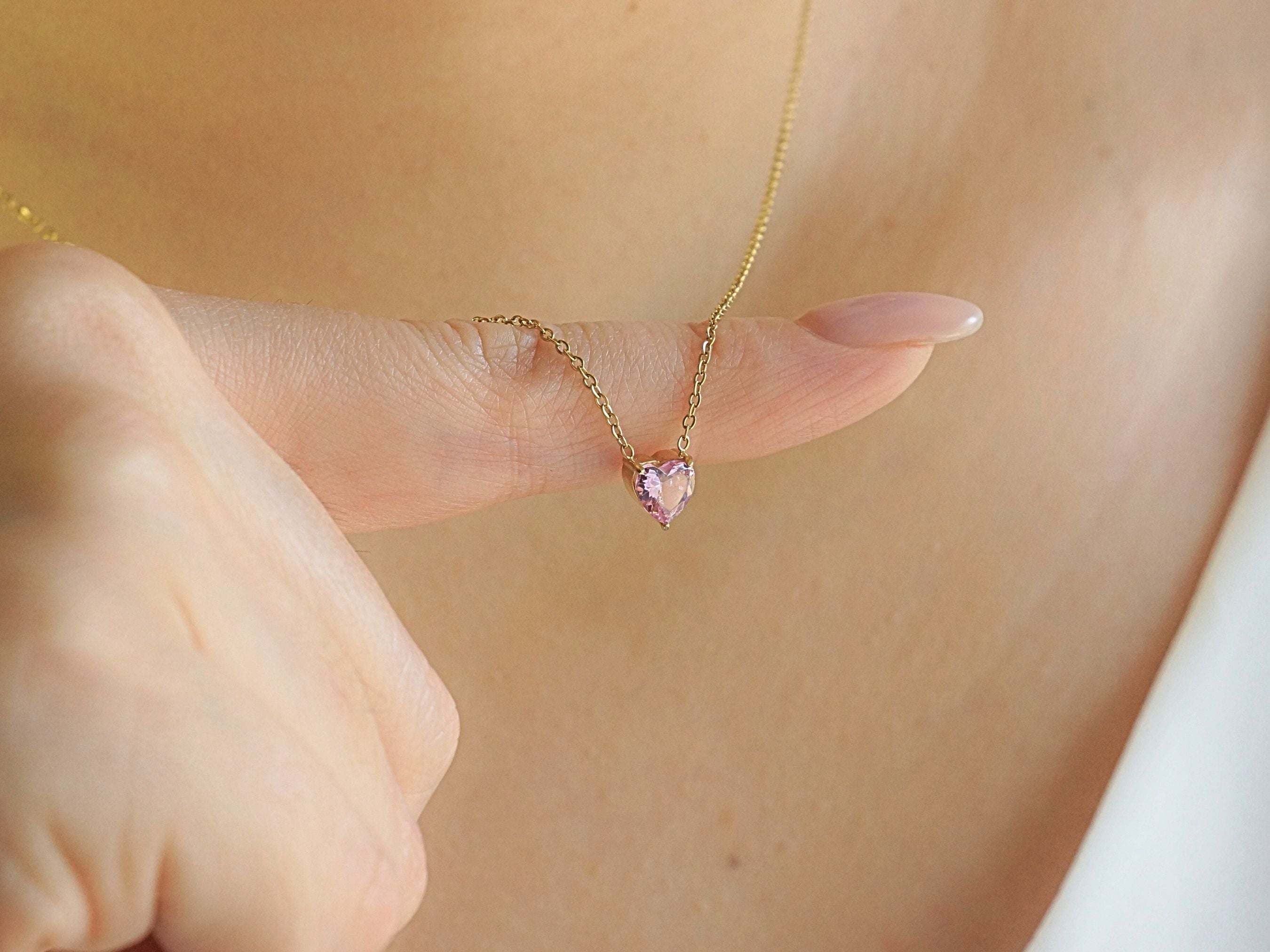 Heart Pink Tourmaline - October