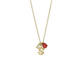 Custom Pearl Initial Necklace with Birthstone | Personalized Letter Multi Stone Gold Chain
