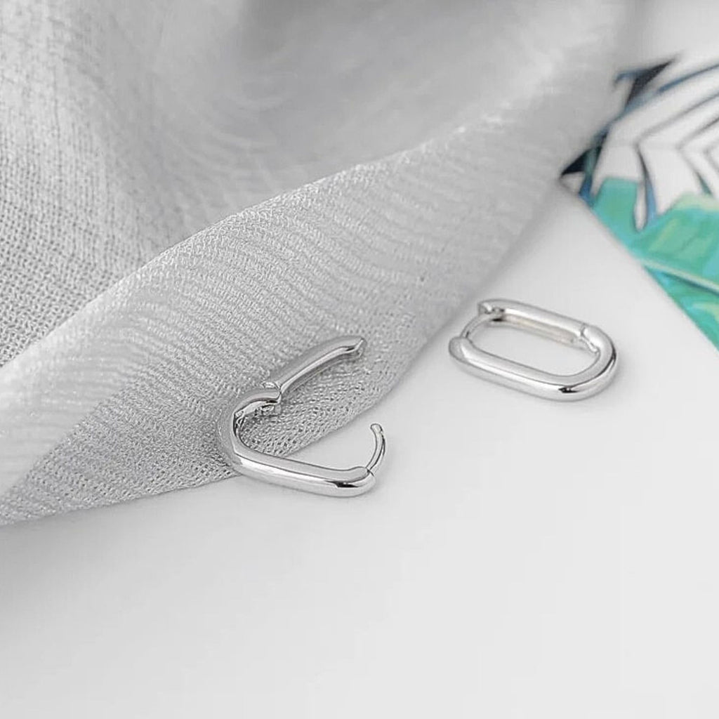 Silver Minimalist Hoop Earrings
