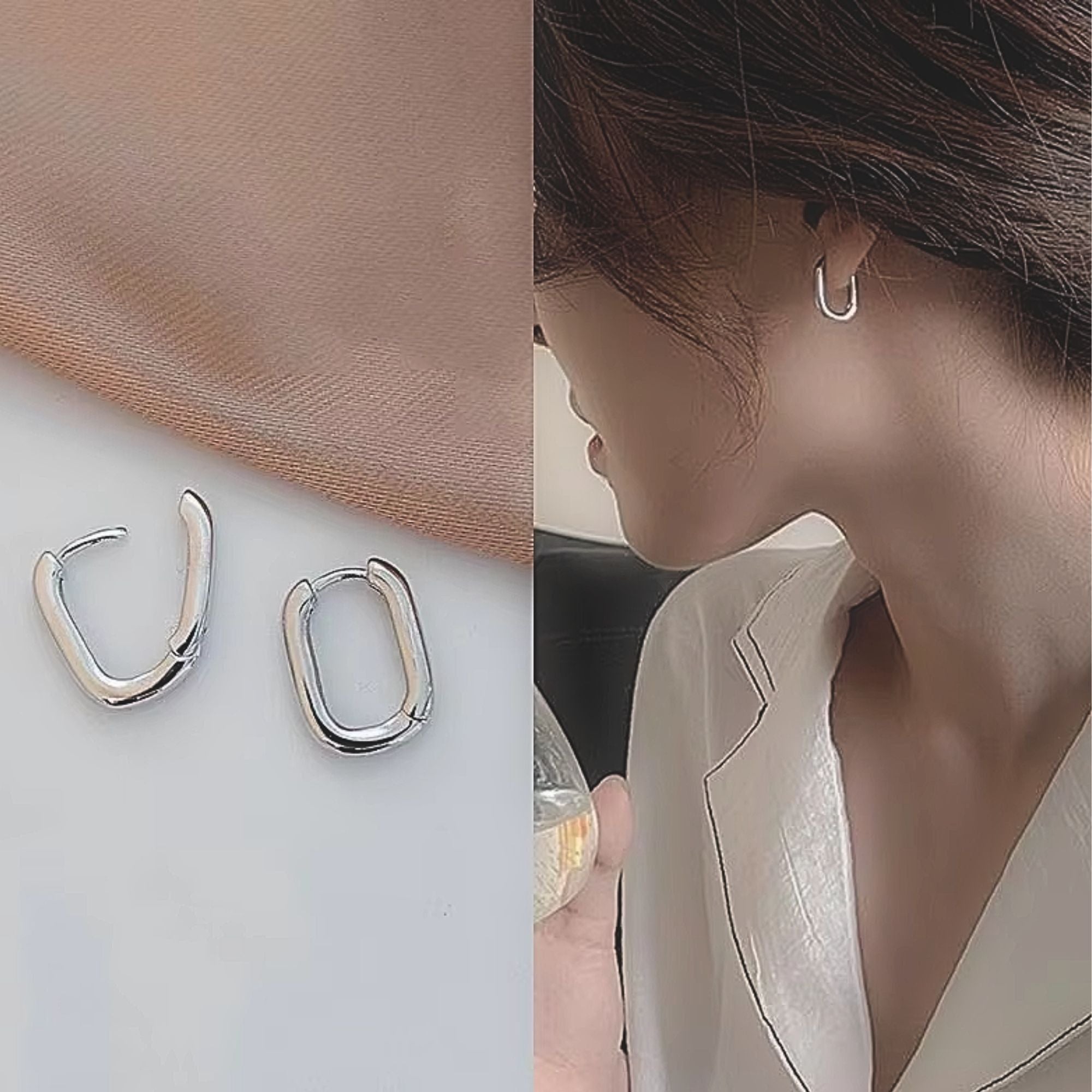 Silver Minimalist Hoop Earrings