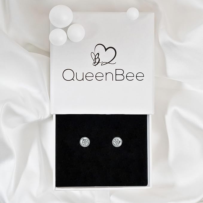 zirconia twisted back stud earring
