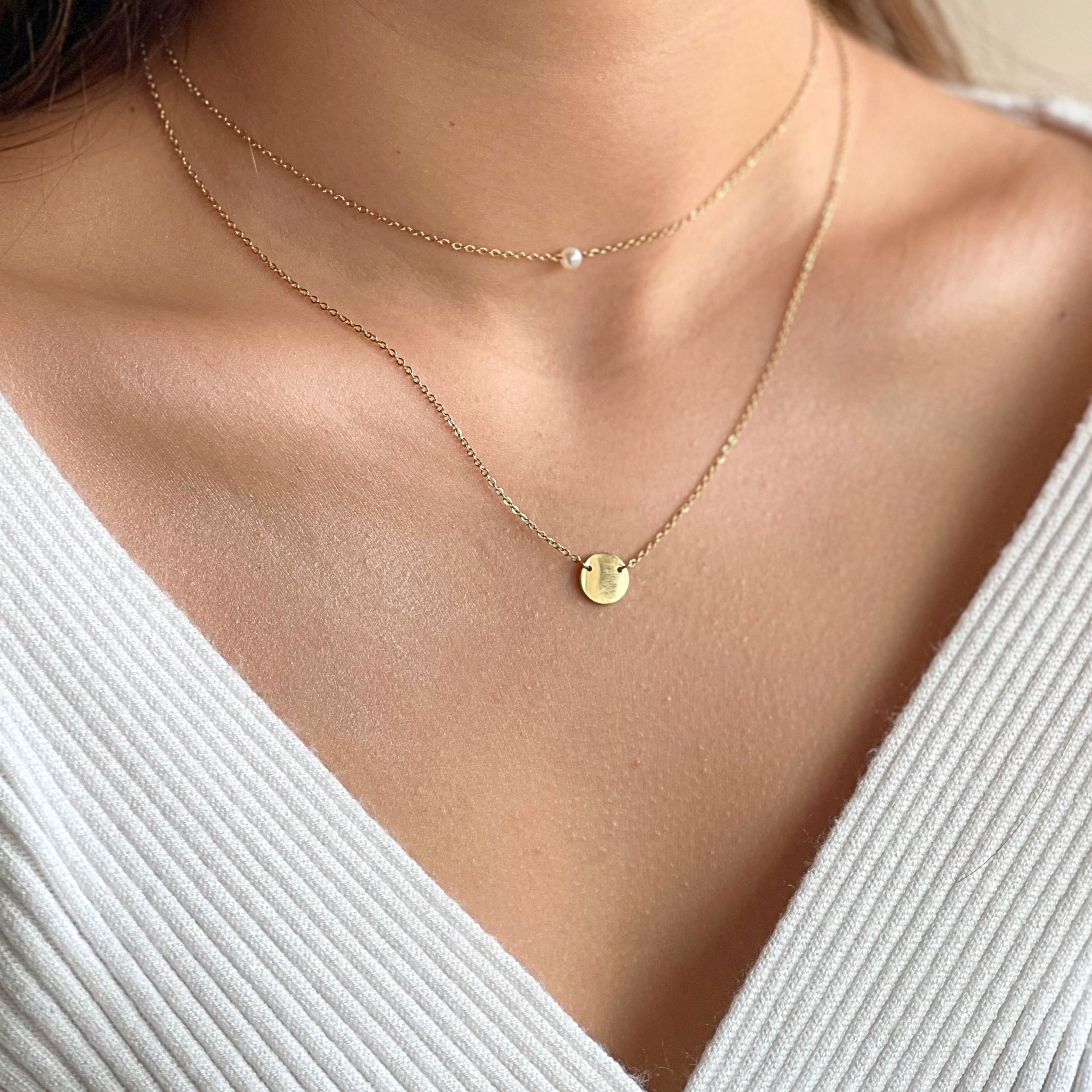 Je t'aime - French Pearl 18K Gold Necklace Set
