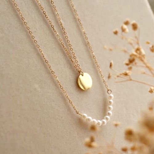 Claire - Modern Chic Mini-Pearls Necklace - Set of Two