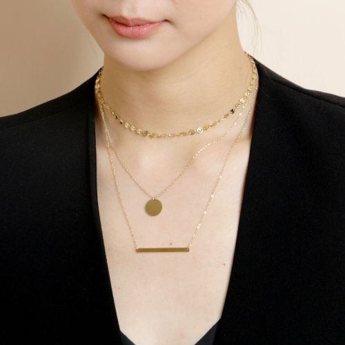Emma - Gold Layered Necklace - Set of Three
