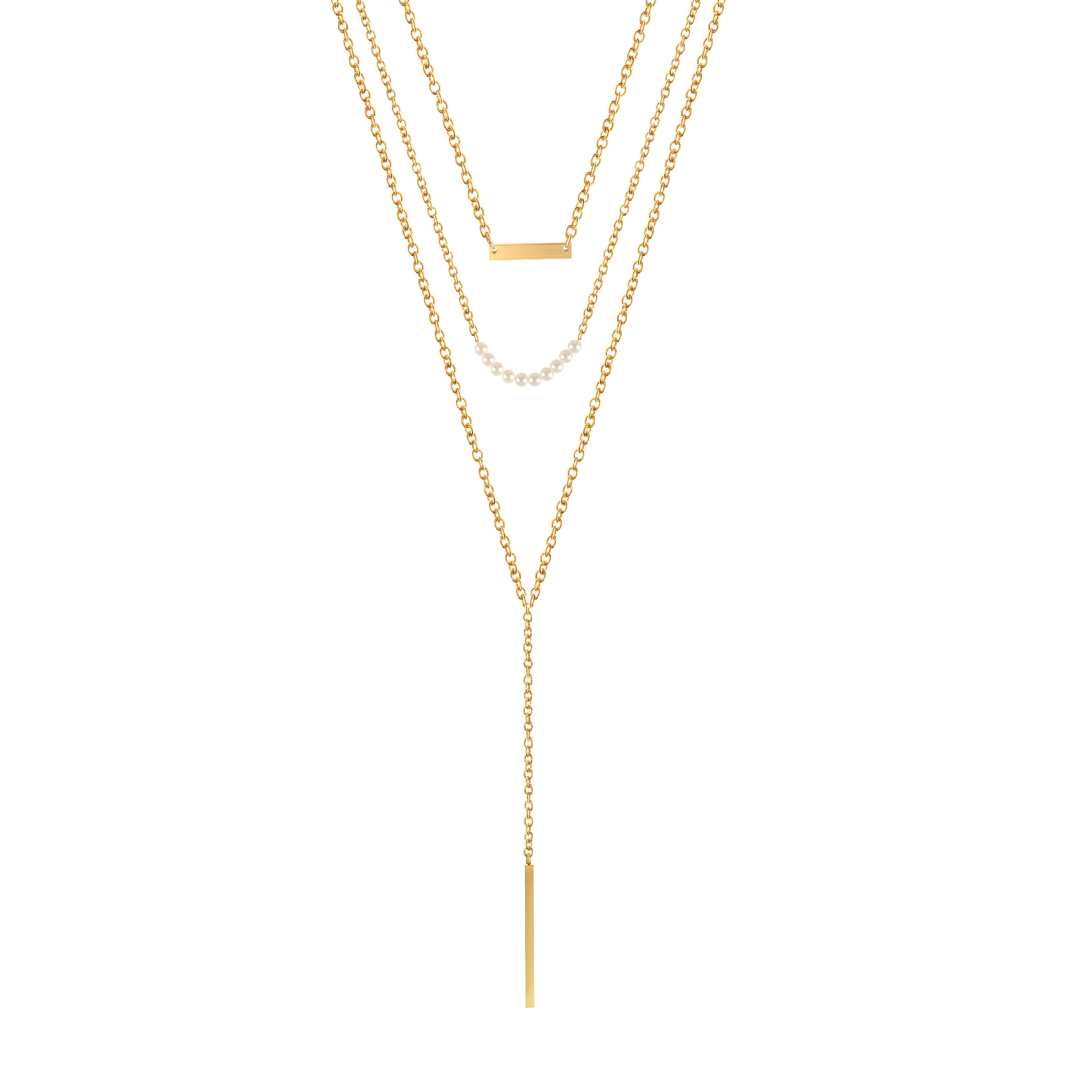 Lisa - Gold Layered Necklace - Set of Three
